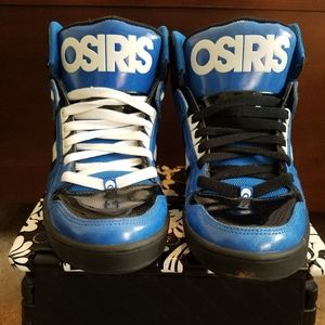 Men's Osiris NYC 83 blue, black and white shoes